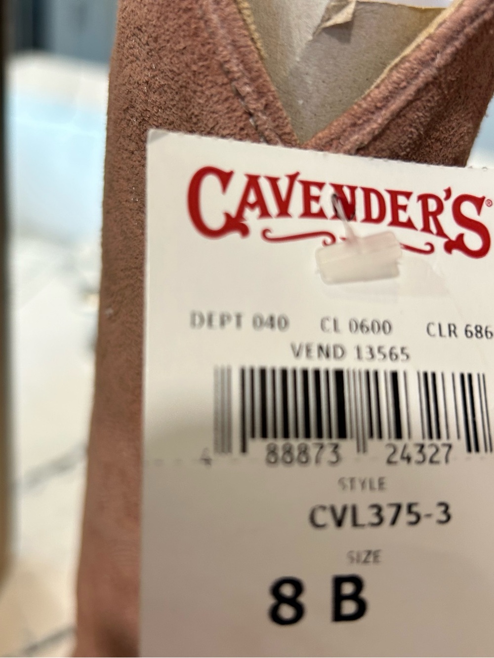 Cavender’s Women’s Dusty Rose Pink Suede Cowboy boots - size 8B - NEW - Picture 4 of 8